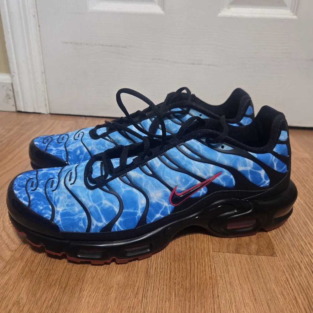 Nike Air Max Plus "Shark Attack" HQ3824-001 Black/Baltic Blue - Men's 12 - Picture 1 of 9